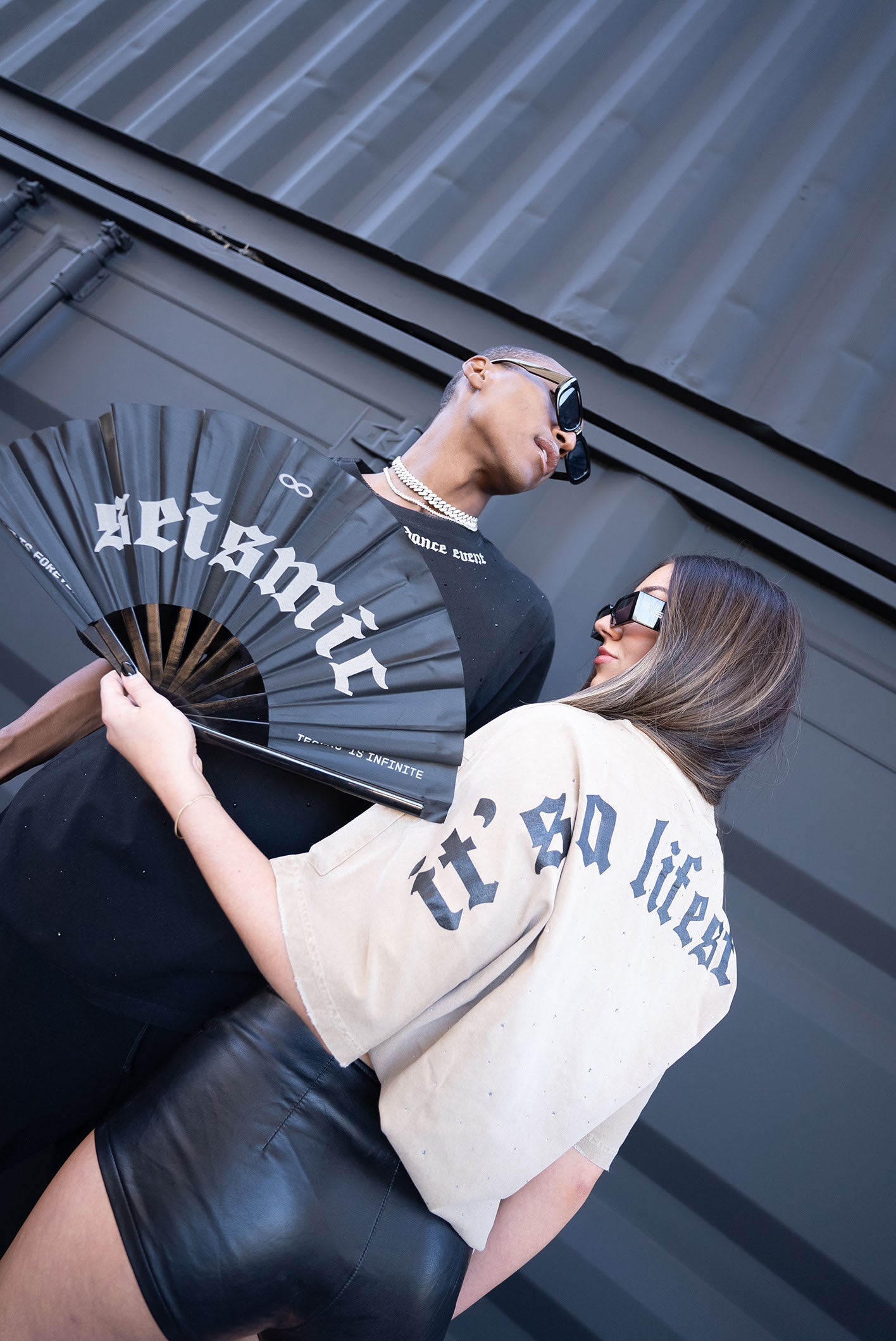 It's A Lifestyle Rhinestone Tee (Tan)