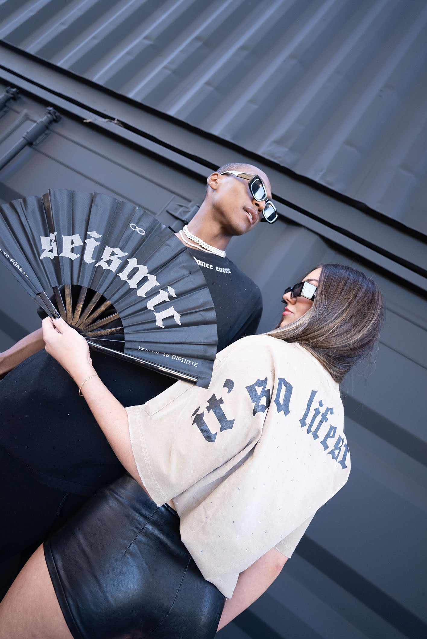 It's A Lifestyle Rhinestone Tee (Tan)