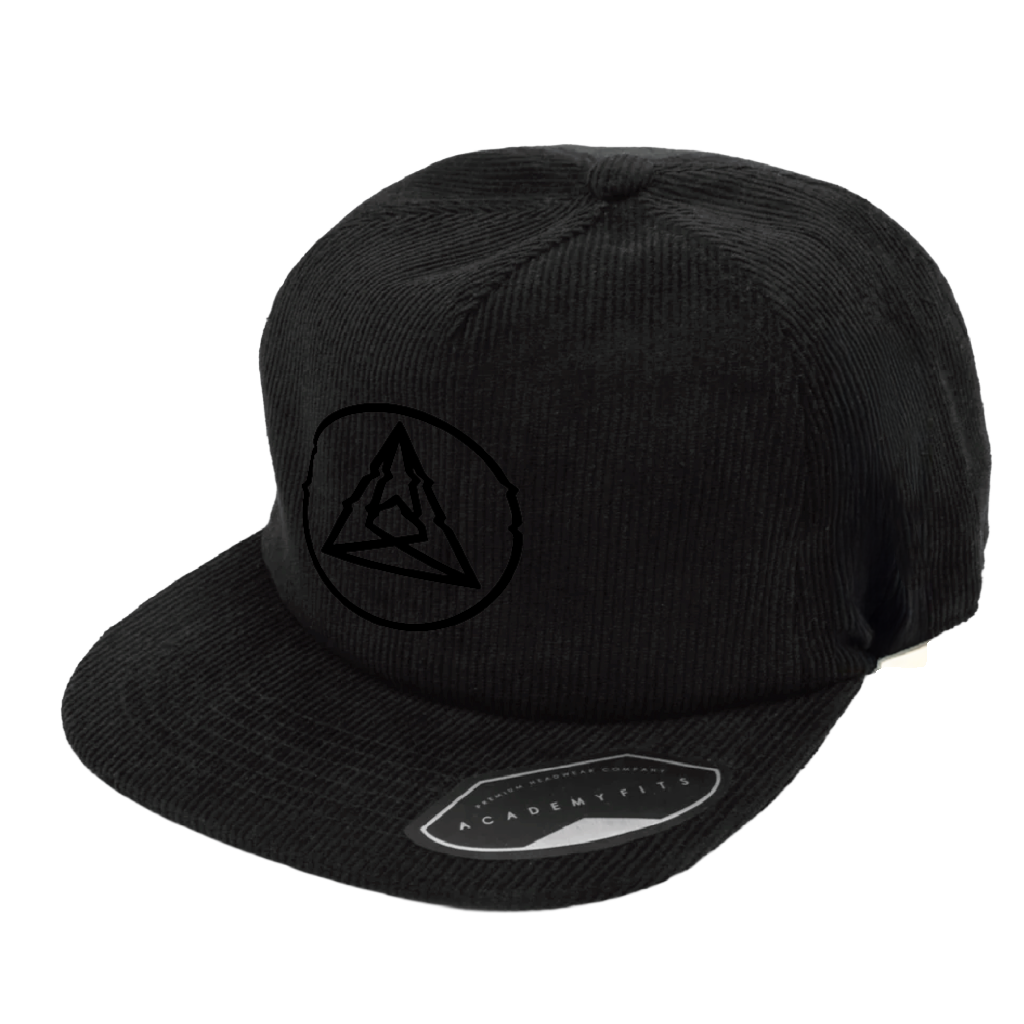 Seismic Corduroy Snapback (Black on Black)