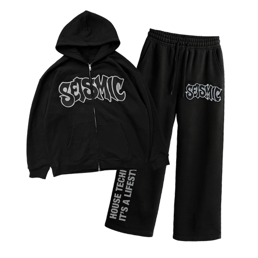 Graffiti Tracksuit Bundle (Rhinestone Pants/No Rhinestone Hoodie)