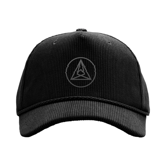 Seismic Corduroy Symbol Cap (Silver on Black)