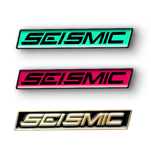 Seismic Stamp Enamel Pin