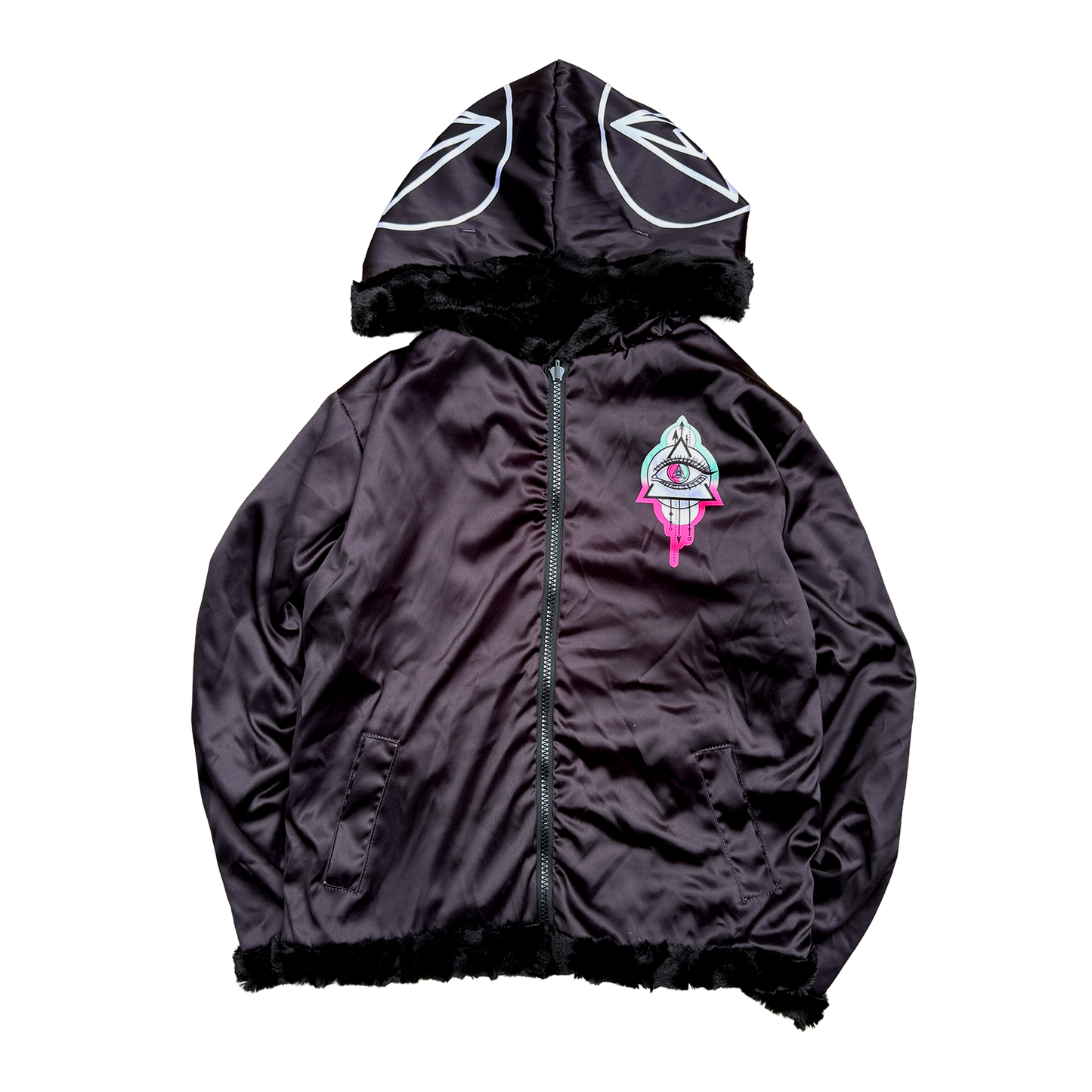 Seismic Minds Eye Fur Coat (Black)